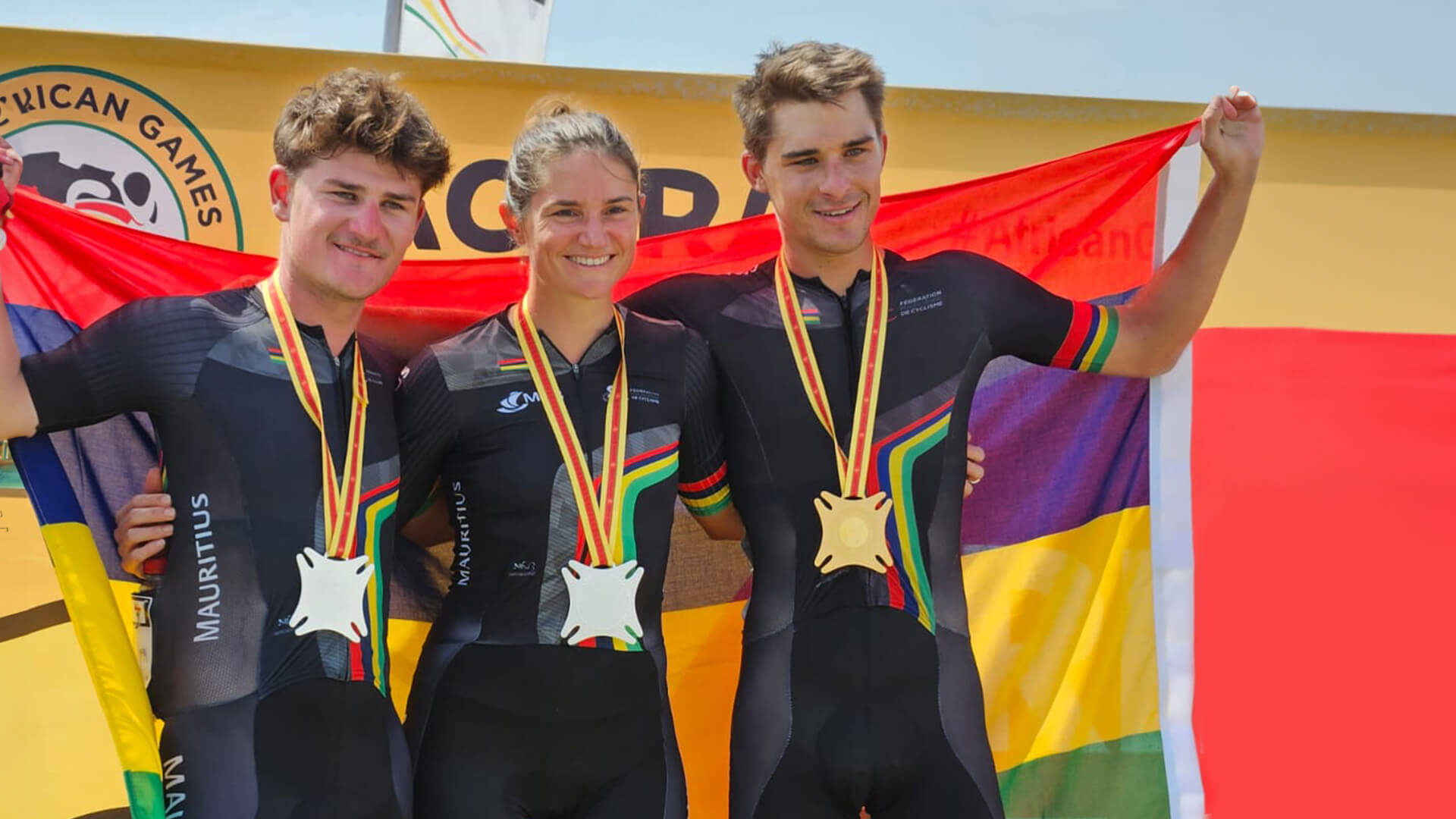 MCB team receiving their medals after competition