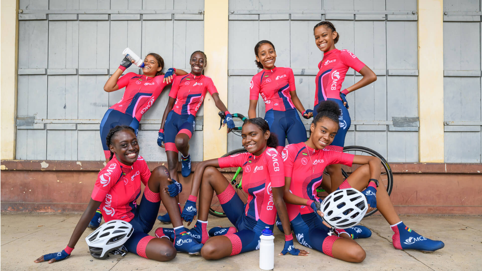 MCB girls cyclist team.